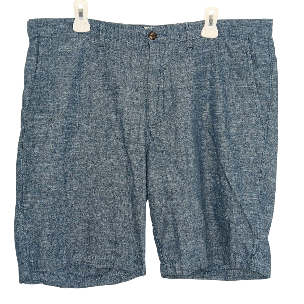 GOODFELLOW & CO Men’s Blue Chambray Linden Shorts Size 40 Casual Lightweight